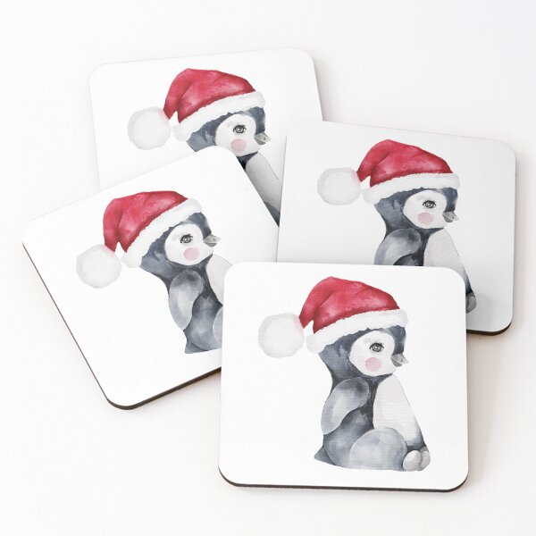 Item preview, Watercolor Baby Christmas Penguin designed and sold by PBJArt.