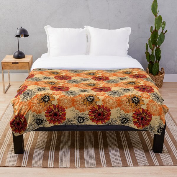 Artikelvorschau, Orange Blumen-Muster entworfen und verkauft von Stormpaint.