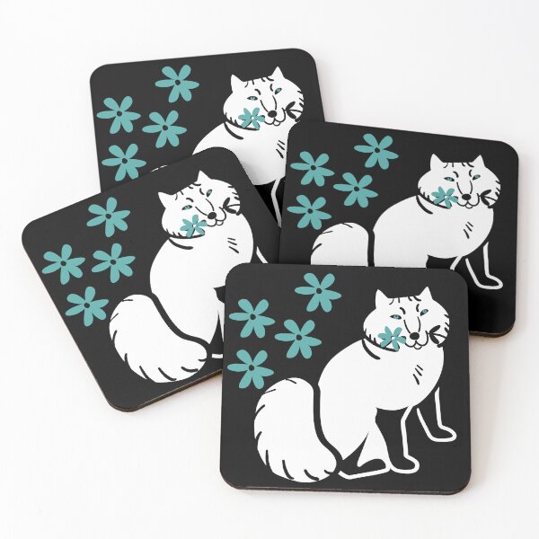 Item preview, Fox pattern in scandinavian style Black and Teal designed and sold by belettelepink.