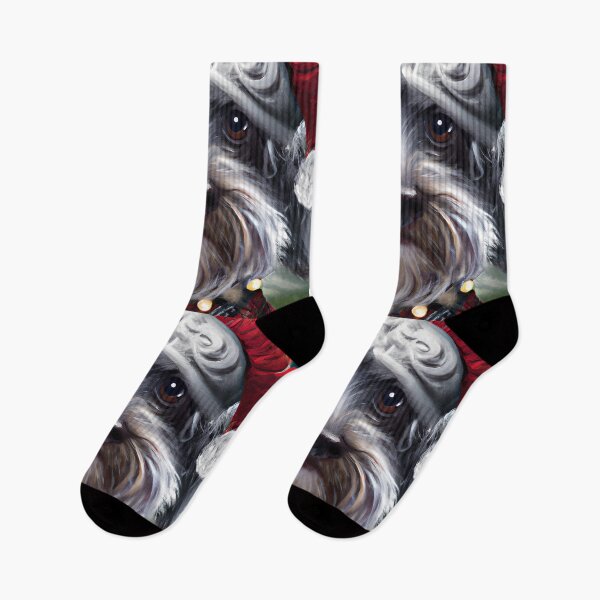 Item preview, Christmas Cesky Terrier Wearing A Santa Hat designed and sold by ZenEverAI.