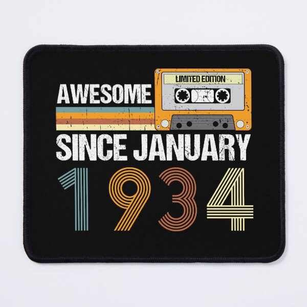Item preview, Awesome Since January 1934 | 89th Birthday Gifts | 89 Years Old Gifts designed and sold by AMINE ★★★★★.