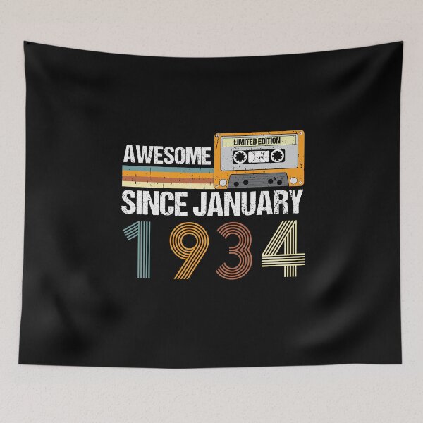 Item preview, Awesome Since January 1934 | 89th Birthday Gifts | 89 Years Old Gifts designed and sold by AMINE  ★★★★★.