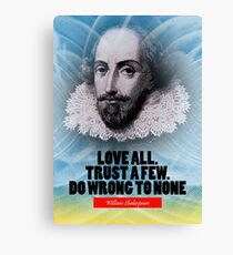 William Shakespeare Inspiration Zitat Leinwanddruck