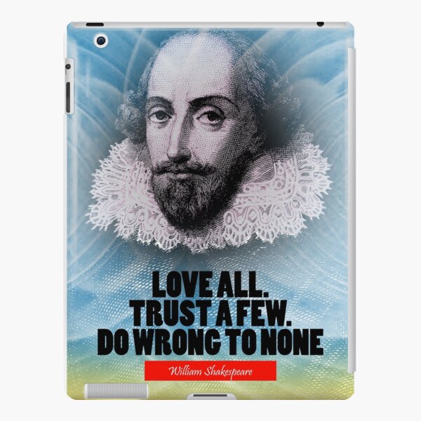 William Shakespeare Inspiration Quote iPad Snap Case