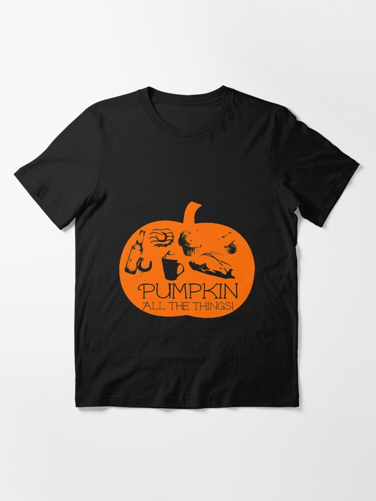 Alternate view of Autumn - Pumpkin all the things! Dark bg version Fall Essential T-Shirt