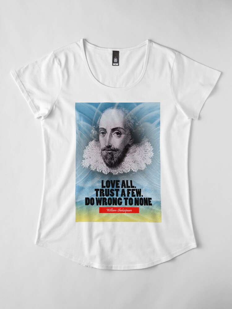 Alternate view of William Shakespeare Inspiration Quote Premium Scoop T-Shirt