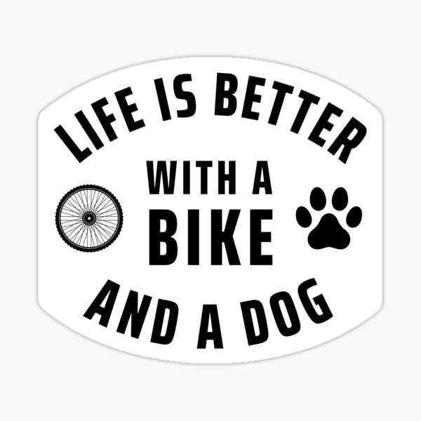 Item preview, Cyclist Gift Dog Owner Riding Bike And Dog designed and sold by TM-Multidesign.