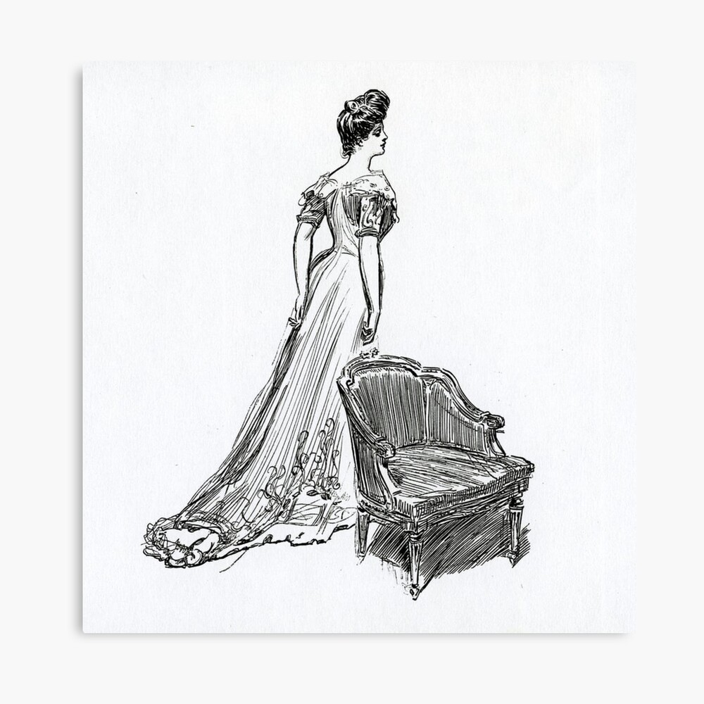 Gibson Girl Coloring Pages - Set of 6 — Chub and Bug Illustration