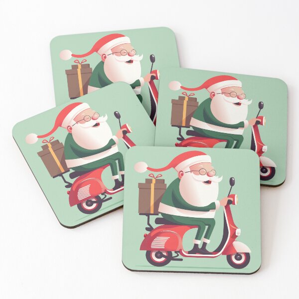 Item preview, Happy Santa Claus delivery gifts with Motorcycle designed and sold by jordygraph.