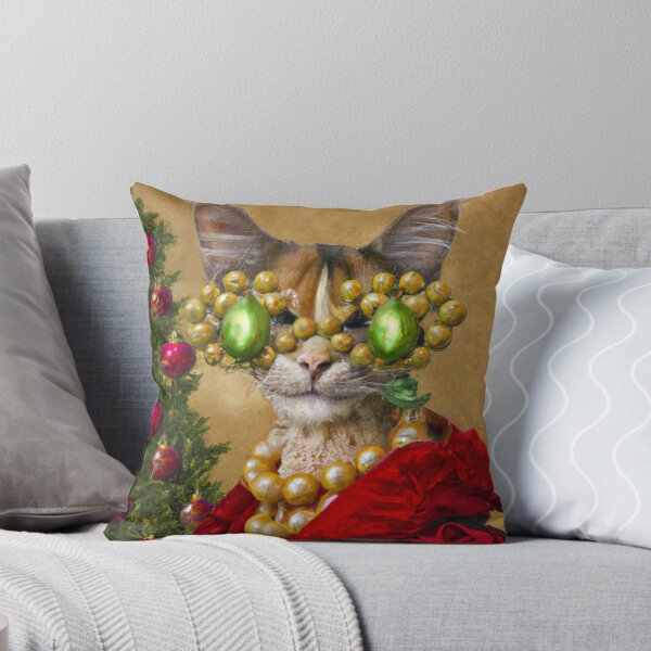 Item preview, Really Funny Crazy, Kitty, Funny Royal Christmas, Pet Portrait, Royal Cat Paintings, Renaissance Pet King Portrait, Classic Pet Portrait, Print, Animal Wall Art  designed and sold by RadRococo.