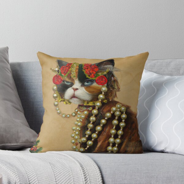 Item preview, Love, Crazy, Kitty, Funny Royal Christmas, Pet Portrait, Royal Cat Paintings, Renaissance Pet King Portrait, Classic Pet Portrait, Print, Animal Wall Art  designed and sold by RadRococo.