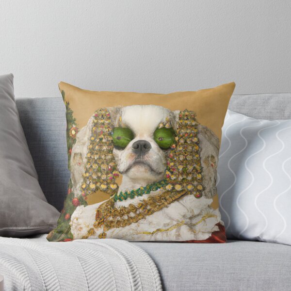 Item preview, Love, Crazy, Puppy, Dog, Funny Royal Christmas, Pet Portrait, Royal Doggie Paintings, Renaissance Pet King Portrait, Classic Pet Portrait, Print, Animal Wall Art  designed and sold by RadRococo.