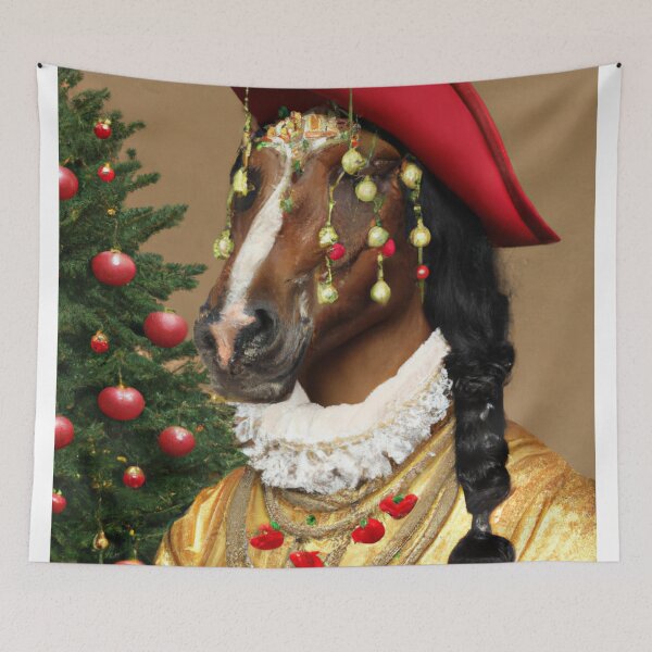 Item preview, Funny Royal Christmas, Pet Portrait, Royal Horse Paintings, Renaissance Pet King Portrait, Classic Pet Portrait, Print, Wall Art,Digital designed and sold by RadRococo.