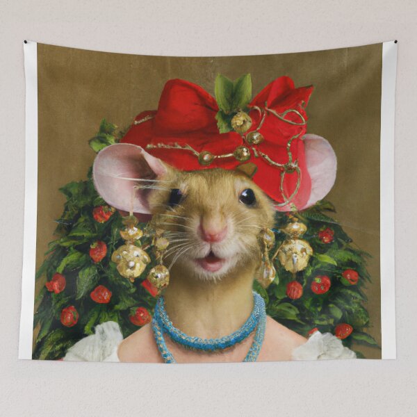Item preview, Funny Royal Christmas, Pet Portrait, Royal Mice Paintings, Renaissance Pet King Portrait, Classic Pet Portrait, Print, Wall Art,Digital designed and sold by RadRococo.
