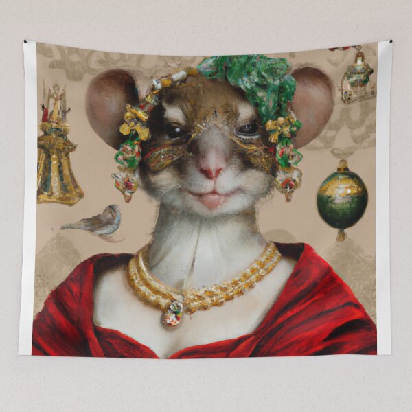 Item preview, Funny Royal Christmas, Pet Portrait, Royal Mouse Paintings, Renaissance Pet King Portrait, Classic Pet Portrait, Printable, Wall Art,Digital designed and sold by RadRococo.