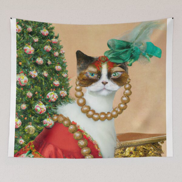 Item preview, Rad,Crazy, Kitty, Funny Royal Christmas, Pet Portrait, Royal Cat Paintings, Renaissance Pet King Portrait, Classic Pet Portrait, Print, Animal Wall Art  designed and sold by RadRococo.