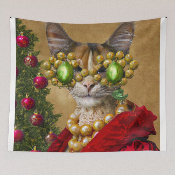 Item preview, Really Funny Crazy, Kitty, Funny Royal Christmas, Pet Portrait, Royal Cat Paintings, Renaissance Pet King Portrait, Classic Pet Portrait, Print, Animal Wall Art  designed and sold by RadRococo.
