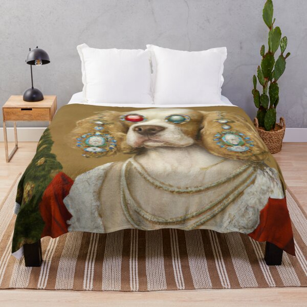 Item preview, Love, Crazy, Puppy, Dog, Funny Royal Christmas, Pet Portrait, Royal Doggie Paintings, Renaissance Pet King Portrait, Classic Pet Portrait, Print, Animal Wall Art designed and sold by RadRococo.