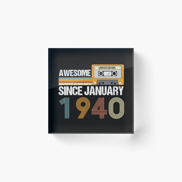 Item preview, Awesome Since January 1940 | 83th Birthday Gifts | 83 Years Old Gifts designed and sold by AMINE  ★★★★★.