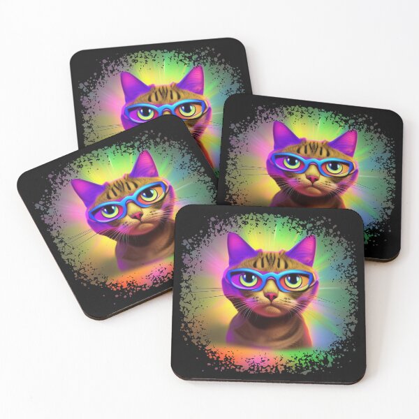 Item preview, Dreamy Disco Cat Wearing Glasses designed and sold by Rocketman2017.