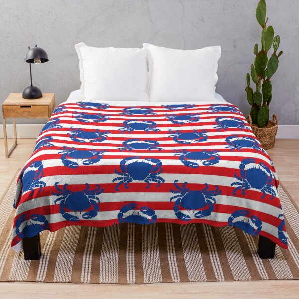 Item preview, Crab Fest Stripe Red designed and sold by creativebeeshop.