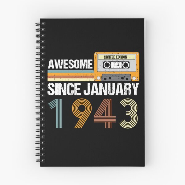 Item preview, Awesome Since January 1943 | 80th Birthday Gifts | 80 Years Old Gifts designed and sold by AMINE  ★★★★★.