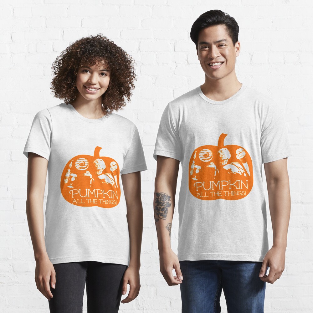 Autumn - Pumpkin all the things! Light bg version Fall Essential T-Shirt