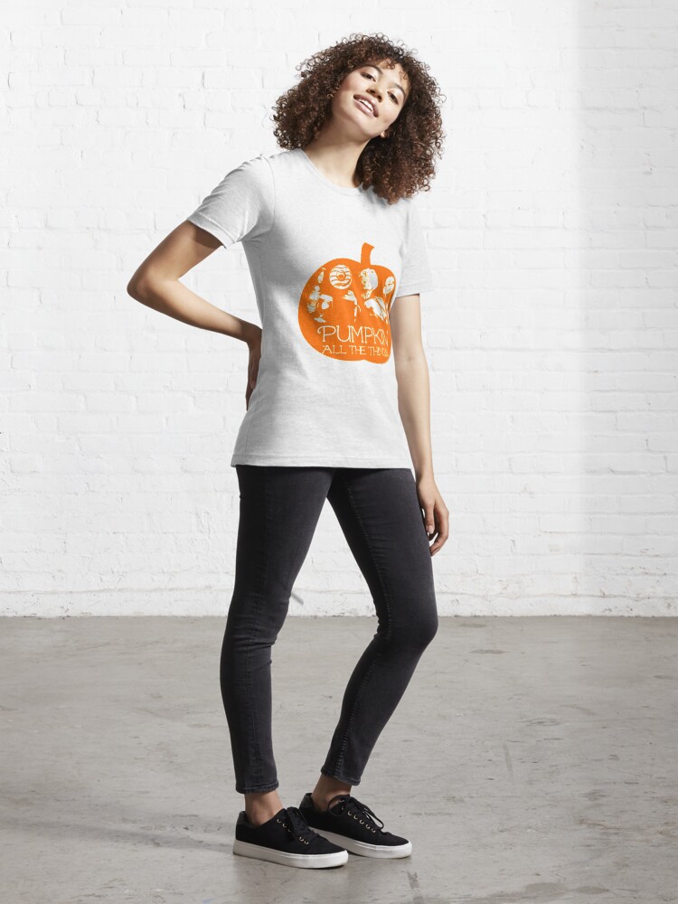 Alternate view of Autumn - Pumpkin all the things! Light bg version Fall Essential T-Shirt