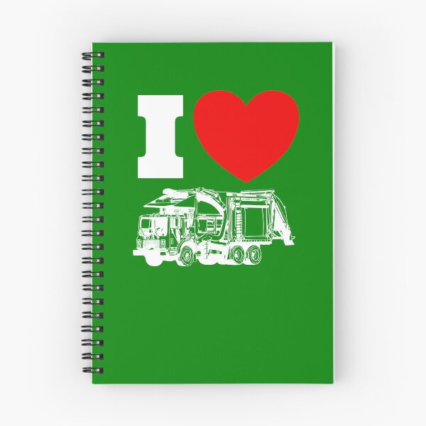 Item preview, I Love Garbage Trucks Red Heart Trash Day Garbage Truck Gear designed and sold by DynamicDesign.