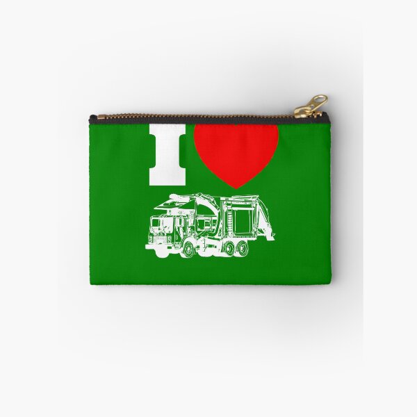 Item preview, I Love Garbage Trucks Red Heart Trash Day Garbage Truck Gear designed and sold by DynamicDesign.
