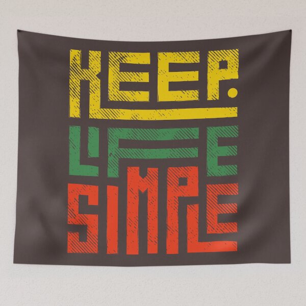 Item preview, Keep Life Simple Retro Art designed and sold by DJava-ArtO.