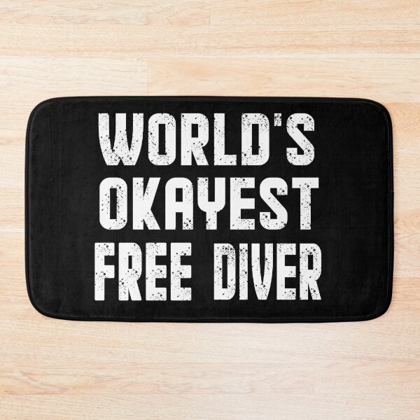Item preview,  world's okayest free diver - best freediving & spearfishing gift idea for a deep blue ocean bottom lovers designed and sold by Live  Today.