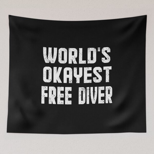 Item preview,  world's okayest free diver - best freediving & spearfishing gift idea for a deep blue ocean bottom lovers designed and sold by Live  Today.