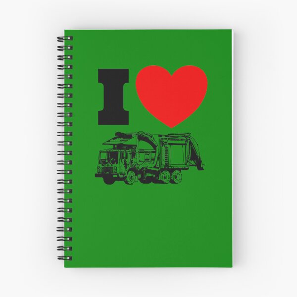 Item preview, I Love Garbage Trucks Red Heart Trash Day Garbage Truck Gear designed and sold by DynamicDesign.