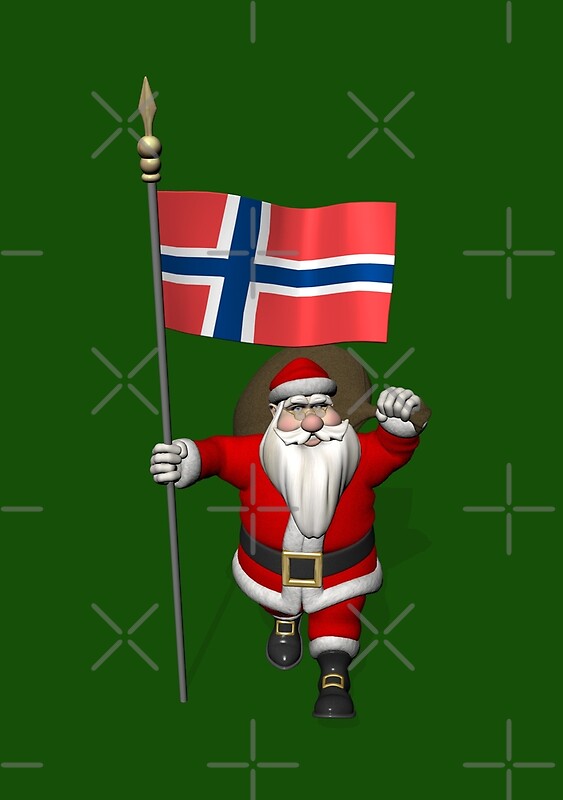 "Santa Claus Visiting Norway" by Mythos57 Redbubble