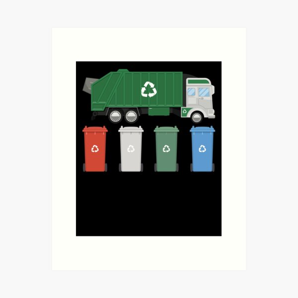 Item preview, Garbage Truck Recycle Bins Garbage Day Garbage Trucks Gear designed and sold by DynamicDesign.