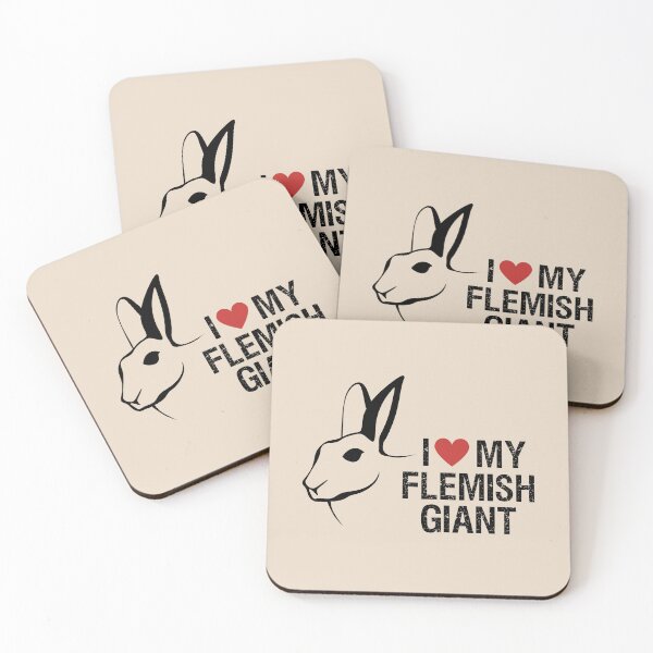 Item preview, I Love My Flemish Giant Rabbit Typography Cute Giant Bunny Rabbit designed and sold by wigobun.