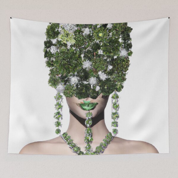 Item preview, Fine Art Headpiece Crystal Masquerade Mask Art, Fashion Photography, Altered Model Portrait. Digital Art Print, Printable Wall Art designed and sold by RadRococo.