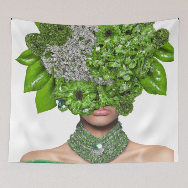 Item preview, Fine Art Headpiece Crystal Masquerade Mask Art, Fashion Photography, Altered Model Portrait. Digital Art Print, Printable Wall Art designed and sold by RadRococo.