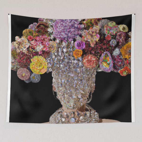 Item preview, Fine Art Headpiece Crystal Masquerade Mask Art, Fashion Photography, Altered Model Portrait. Digital Art Print, Printable Wall Art designed and sold by RadRococo.