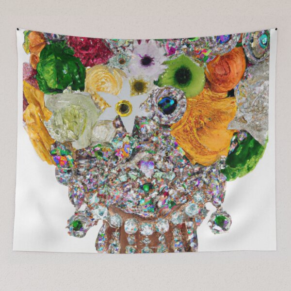 Item preview, Fine Art Headpiece Crystal Masquerade Mask Art, Fashion Photography, Altered Model Portrait. Digital Art Print, Printable Wall Art designed and sold by RadRococo.