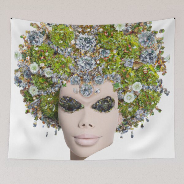 Item preview, Fine Art Headpiece Crystal Masquerade Mask Art, Fashion Photography, Altered Model Portrait. Digital Art Print, Printable Wall Art designed and sold by RadRococo.