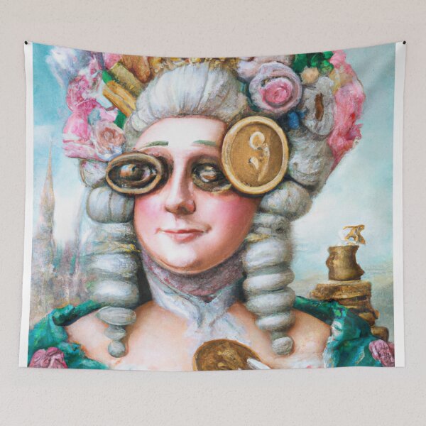 Item preview, Unusual Altered Steampunk Portrait Painting with Goggles ( Steampunk ) designed and sold by RadRococo.