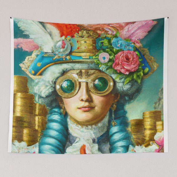 Item preview, Unusual Altered Steampunk Portrait Painting with Goggles ( Steampunk ) designed and sold by RadRococo.