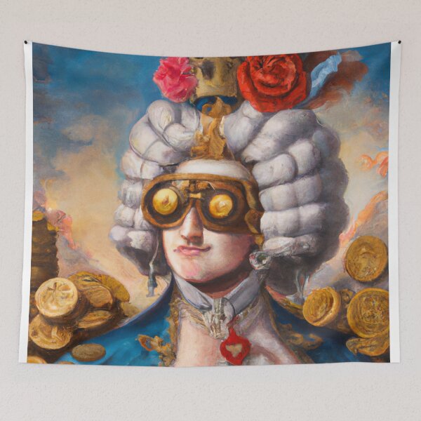 Item preview, Unusual Altered Steampunk Portrait Painting with Goggles ( Steampunk ) designed and sold by RadRococo.