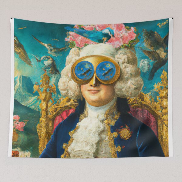 Item preview, Unusual Altered Steampunk Portrait Painting with Goggles ( Steampunk ) designed and sold by RadRococo.