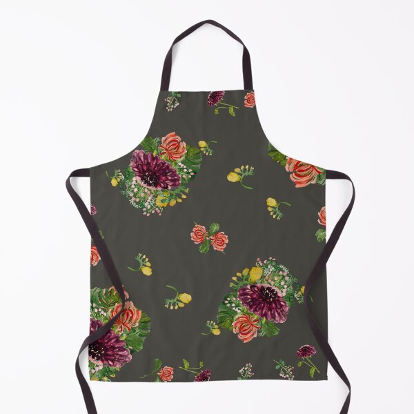 Item preview, Dahlia palm flower pattern a watercolor grey designed and sold by Yana Mustafina | Boho Soulful Designs.