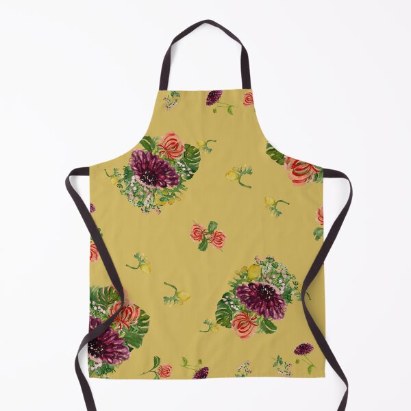Artikelvorschau, Dahlia palm flower pattern a watercolor yellow entworfen und verkauft von Yana Mustafina | Boho Soulful Designs.
