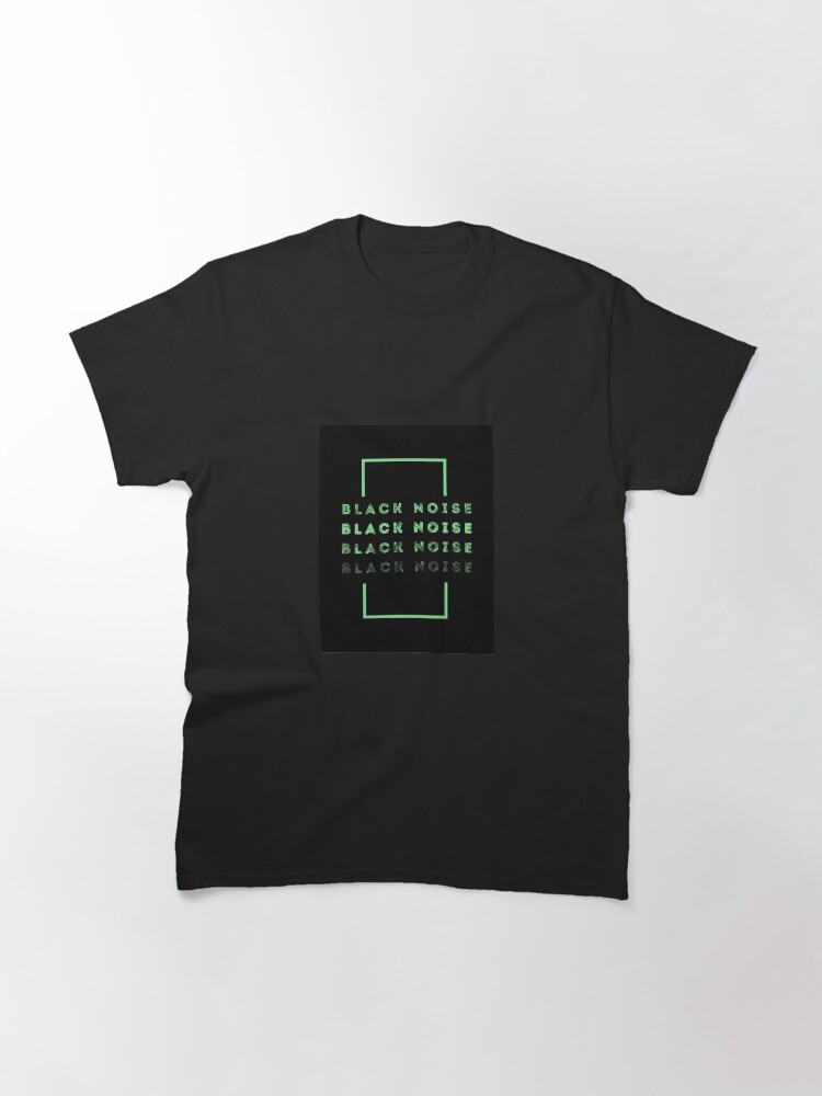 Thumbnail 3 of 7, Classic T-Shirt, Black Noise Repeating designed and sold by BlackNoiseZine.