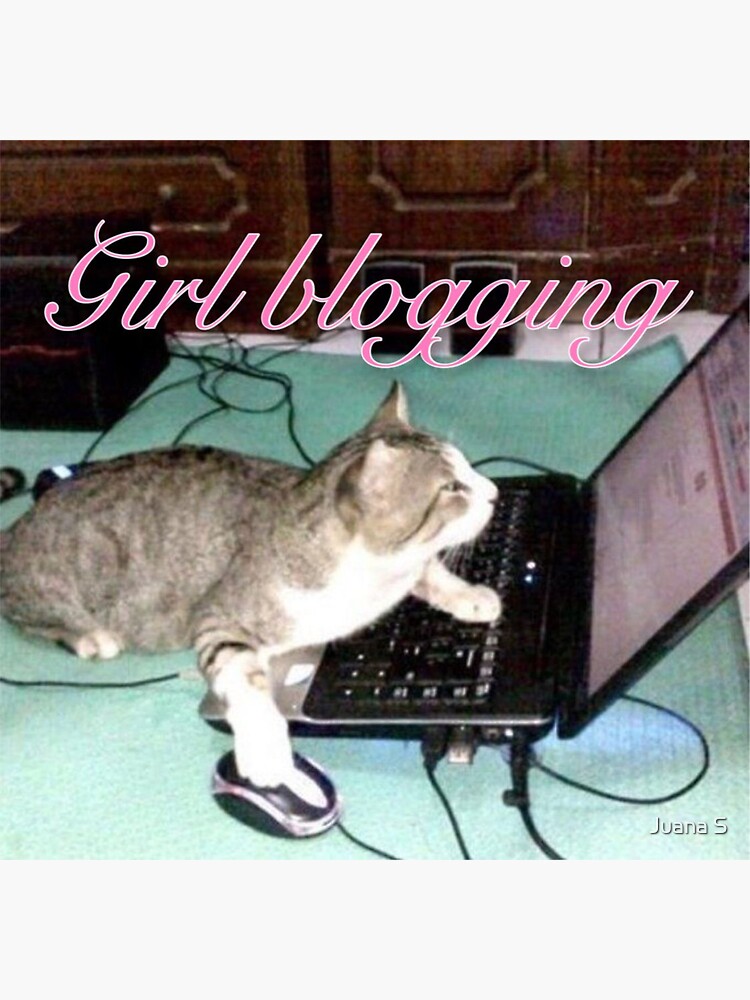 Thumbnail 3 of 3, Sticker, girlblogging designed and sold by juanisanse.